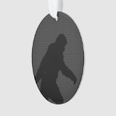 Sasquatch-Silhouette auf Carbon Fibre Print Ornament (Vorderseite)