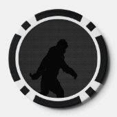 Sasquatch-Silhouette auf Carbon Fibre Print Pokerchips (Rückseite)