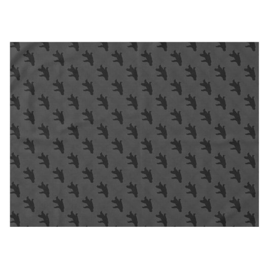 Sasquatch-Silhouette auf Carbon Fibre Print Tischdecke (Vorderseite (Horizontal))