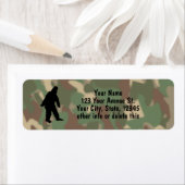 Sasquatch Silhouette Camouflage Address Labels Sm (Insitu)