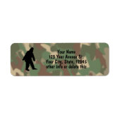 Sasquatch Silhouette Camouflage Address Labels Sm (Vorne)