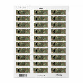 Sasquatch Silhouette Camouflage Address Labels Sm (Vorne)