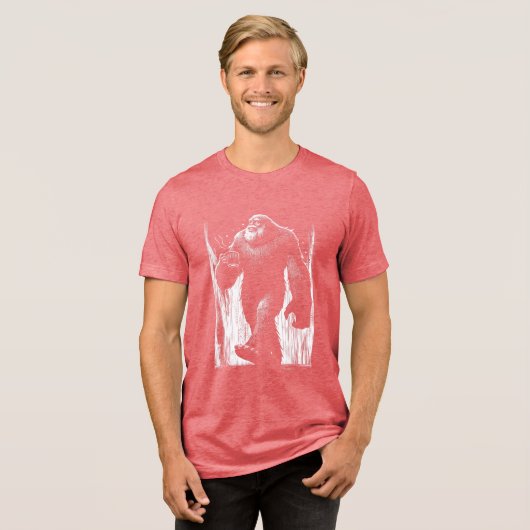 Sasquatch Sippin' Coffee T - Shirt (Vorderseite voll)