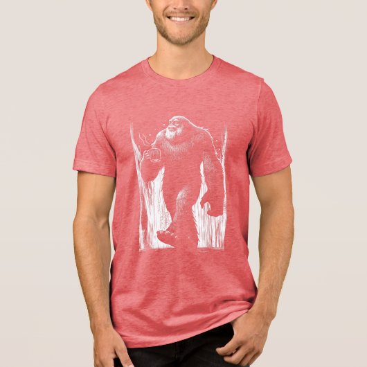 Sasquatch Sippin' Coffee T - Shirt (Vorderseite)