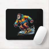 Sasquatch-Ski-Abenteuer Bigfoot Winter-Spaß  Mousepad (Mit Mouse)