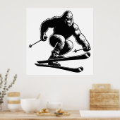 Sasquatch Skiing Poster (Küche)