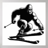Sasquatch Skiing Poster (Vorne)