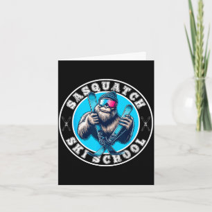 Sasquatch-Skischule lustiger Bigfoot-Ski Karte