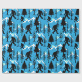 Sasquatch Squatchin im Woods Bigfoot Party Geschenkpapier (Flach)