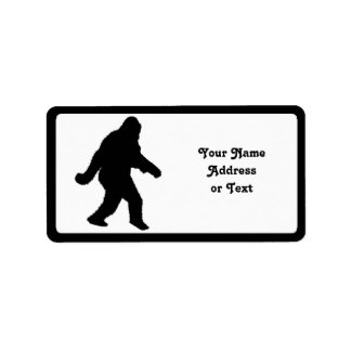 Sasquatch Squatchin-Silhouette Adressaufkleber