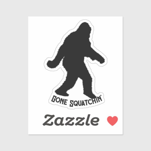 Sasquatch Squatchin-Silhouette Aufkleber (Blatt)