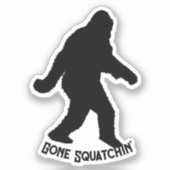 Sasquatch Squatchin-Silhouette Aufkleber (Vorderseite)