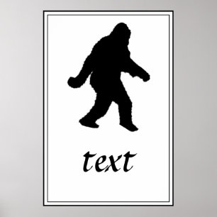 Sasquatch Squatchin-Silhouette Poster