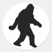Sasquatch Squatchin-Silhouette Runder Aufkleber (Vorderseite)