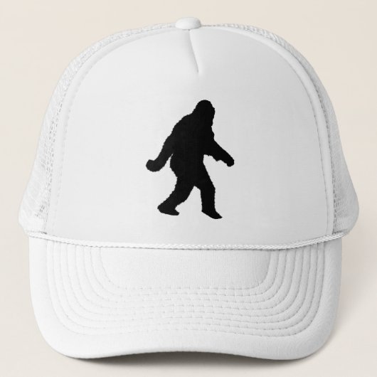 Sasquatch Squatchin-Silhouette Truckerkappe (Vorderseite)