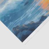 Sasquatch Standing on an Ocean Shore Seidenpapier (Ausschnitt)