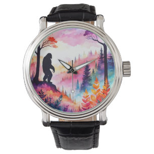 Sasquatch Stehend auf der Brücke mit Blick auf den Armbanduhr