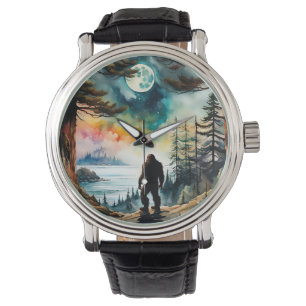 Sasquatch Stehend auf Ridge mit Blick auf den Ozea Armbanduhr