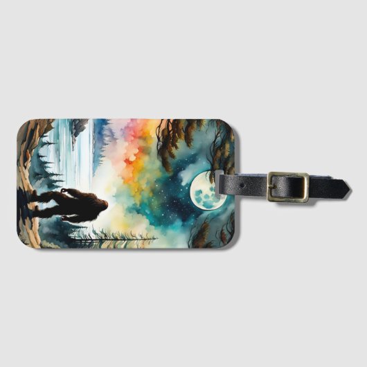 Sasquatch Stehend auf Ridge mit Blick auf den Ozea Gepäckanhänger (Vorderseite (Horizontal))