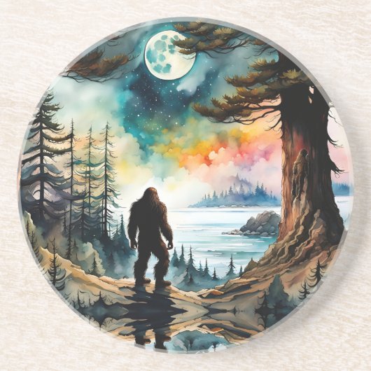 Sasquatch Stehend auf Ridge mit Blick auf den Ozea Getränkeuntersetzer (Vorne)