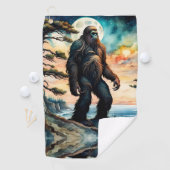 Sasquatch Stehend auf Ridge mit Blick auf den Ozea Golfhandtuch (Insitu)