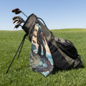 Sasquatch Stehend auf Ridge mit Blick auf den Ozea Golfhandtuch (Gras)