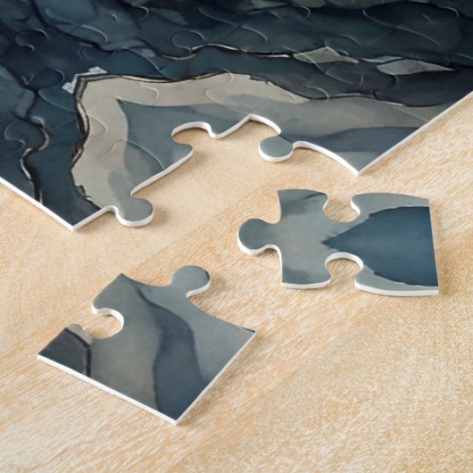 Sasquatch Stehend auf Ridge mit Blick auf den Ozea Puzzle (Seite)