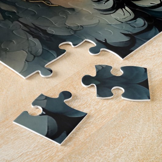 Sasquatch Stehend auf Ridge mit Blick auf den Ozea Puzzle (Seite)