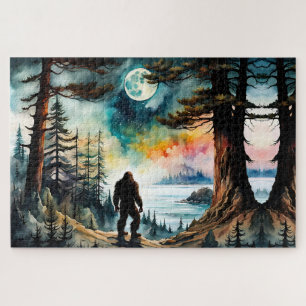 Sasquatch Stehend auf Ridge mit Blick auf den Ozea Puzzle