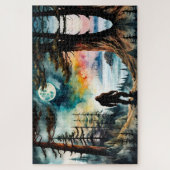 Sasquatch Stehend auf Ridge mit Blick auf den Ozea Puzzle (Vertikal)