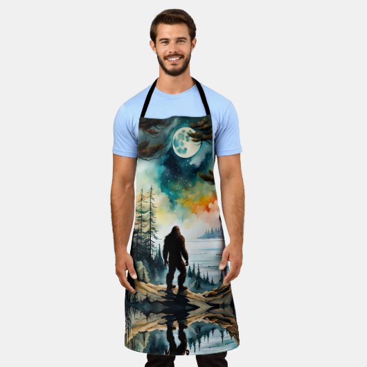 Sasquatch Stehend auf Ridge mit Blick auf den Ozea Schürze (Getragen)