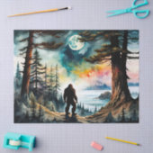 Sasquatch Stehend auf Ridge mit Blick auf den Ozea Seidenpapier (Basteln)