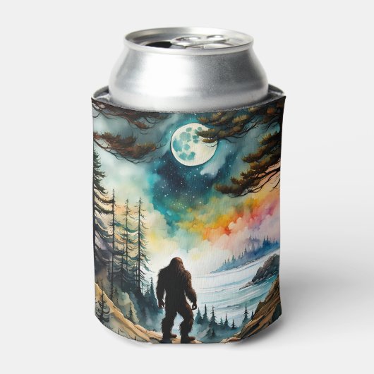 Sasquatch Stehend unter Mondlicht Dosenkühler (Kanne Vorderseite)