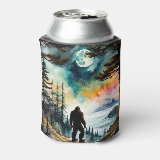 Sasquatch Stehend unter Mondlicht Dosenkühler (Kanne Rückseite)