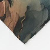 Sasquatch Stehend unter Mondlicht Fleecedecke (Ecke)