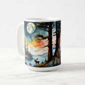 Sasquatch Stehend unter Mondlicht Kaffeetasse (Vorderseite Links)