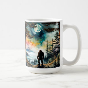 Sasquatch Stehend unter Mondlicht Kaffeetasse