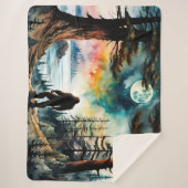 Sasquatch Stehend unter Mondlicht Sherpadecke (Vorderseite)