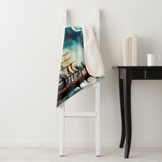 Sasquatch Stehend unter Mondlicht Sherpadecke (Beispiel)