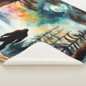 Sasquatch Stehend unter Mondlicht Sherpadecke (3/4)