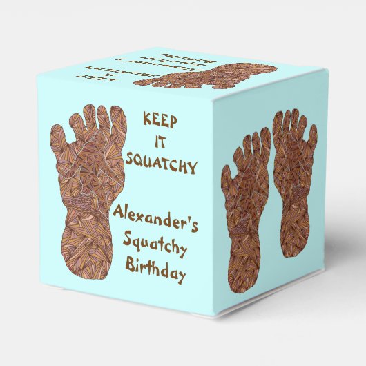 Sasquatch Track Bigfoot Spaß Geschenkschachtel (Rückseite)