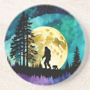 Sasquatch und Bär auf dem Berg Getränkeuntersetzer