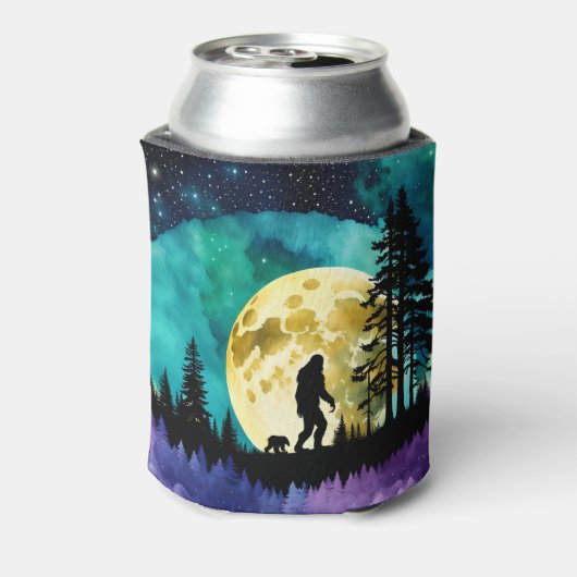 Sasquatch und Bär auf dem Berg *personalisieren* Dosenkühler (Kanne Rückseite)