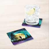 Sasquatch und Bär auf dem Berg *personalisieren* Rechteckiger Pappuntersetzer (Vor Ort)