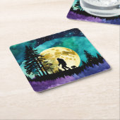 Sasquatch und Bär auf dem Berg *personalisieren* Rechteckiger Pappuntersetzer (angewinkelt)