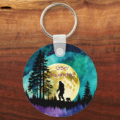 Sasquatch und Bär auf dem Berg *personalisieren* Schlüsselanhänger (Vorderseite)