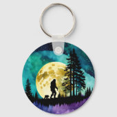 Sasquatch und Bär auf dem Berg *personalisieren* Schlüsselanhänger (Rückseite)