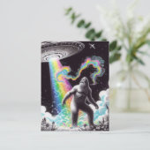 Sasquatch und das UFO Postkarte (Stehend Vorderseite)