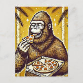 Sasquatch und die Pizza Postkarte (Vorderseite)