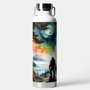 Sasquatch und Elch Stehend in Meeresnähe Trinkflasche